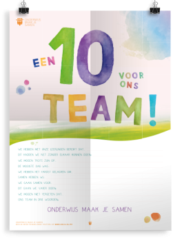 Prikkelende poster: Een 10 voor ons team