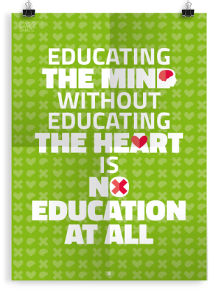 Prikkelende poster: Education the mind...